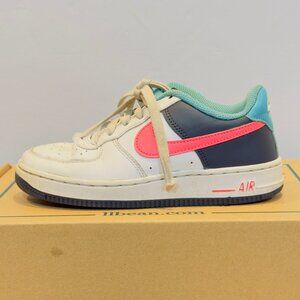 Youth Size 2Y Nike Air Force One Racer Sneakers Pink Thunder Blue HF4849-100
